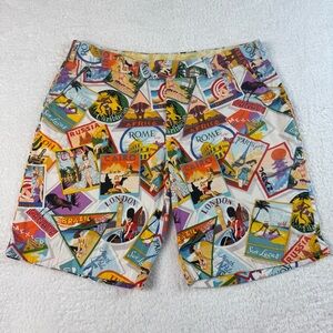 Loudmouth Golf Shorts Men’s Size 38 Postcards From The Wedge Allover Print